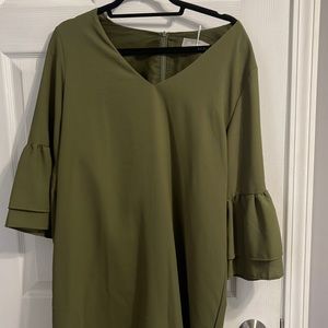 Green mid dress from Belongsci XL
